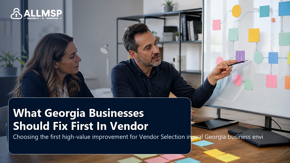 Vendor Selection fix-first guide for Georgia businesses: workflow design, vendor coordination, support patterns, data ownership, reporting, and change control
