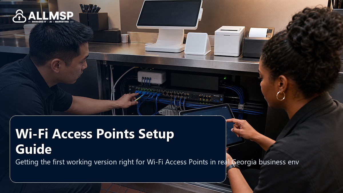 Wi-Fi Access Points setup guide for Georgia businesses: equipment inventory, labeling, firmware, monitoring, lifecycle planning, and support documentation