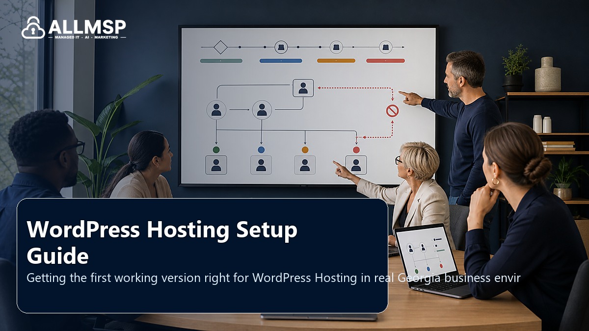 WordPress Hosting setup guide for Georgia businesses: account hardening, alert routing, endpoint health, training, patch cadence, and response playbooks
