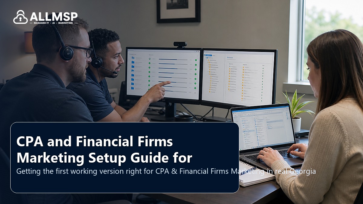 CPA & Financial Firms Marketing setup guide for Georgia businesses: local search intent, page quality, speed, form routing, conversion paths, and proof that leads are being captured