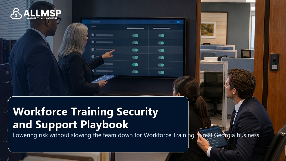Workforce Training security and support playbook for Georgia businesses: employee lifecycle workflows, access handoffs, training expectations, device readiness, and support during transitions