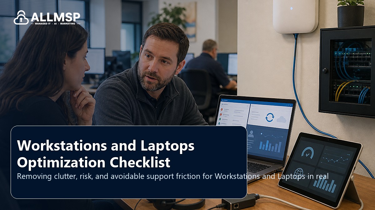 Workstations and Laptops cleanup checklist for Georgia businesses: equipment inventory, labeling, firmware, monitoring, lifecycle planning, and support documentation