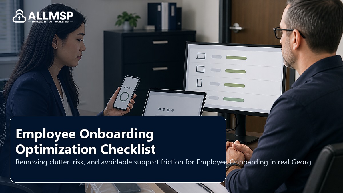 Employee Onboarding cleanup checklist for Georgia businesses: employee lifecycle workflows, access handoffs, training expectations, device readiness, and support during transitions