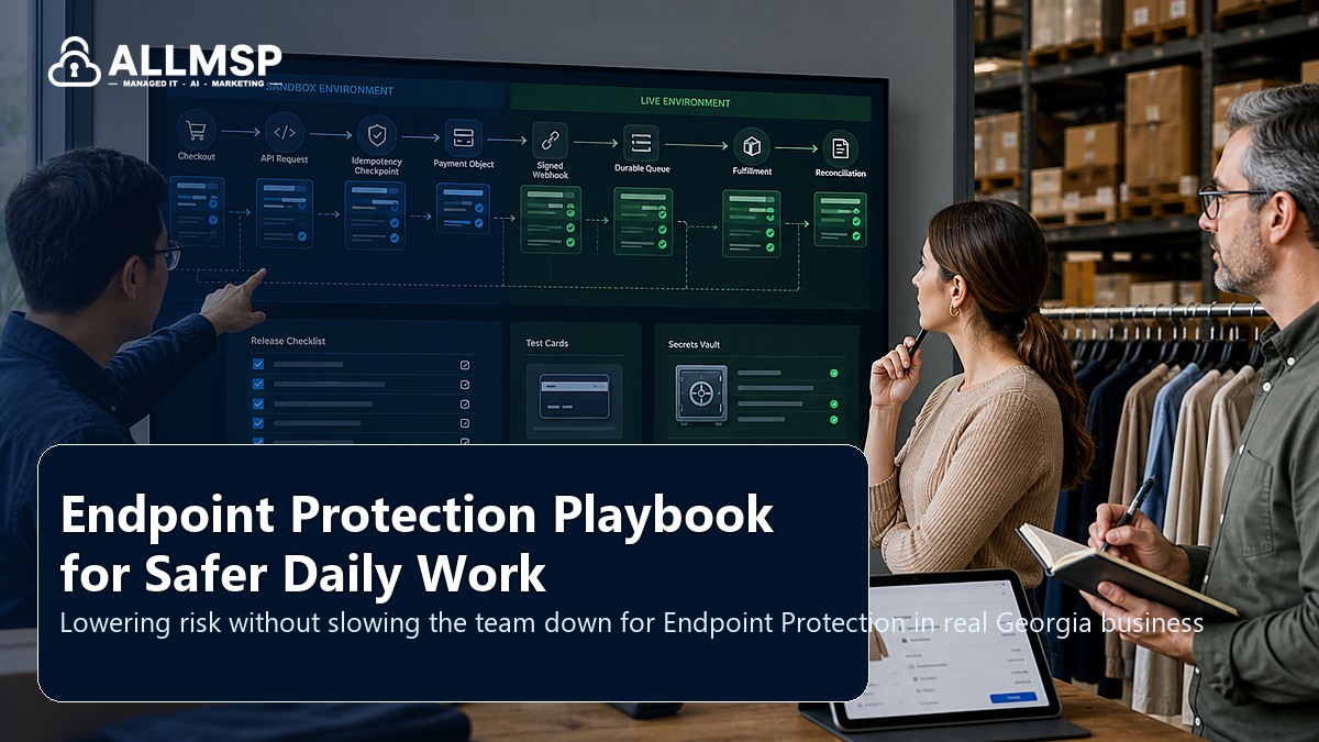 Endpoint Protection security and support playbook for Georgia businesses: account hardening, alert routing, endpoint health, training, patch cadence, and response playbooks