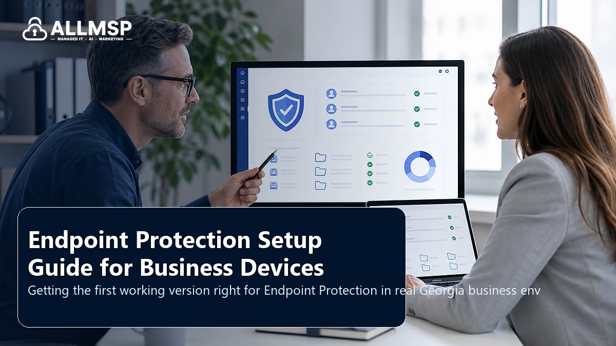 Endpoint Protection setup guide for Georgia businesses: account hardening, alert routing, endpoint health, training, patch cadence, and response playbooks