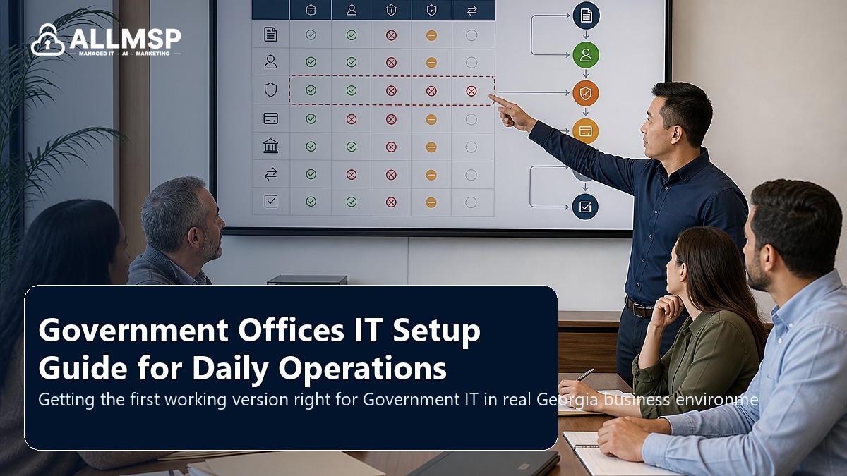 Government IT setup guide for Georgia businesses: workflow design, vendor coordination, support patterns, data ownership, reporting, and change control