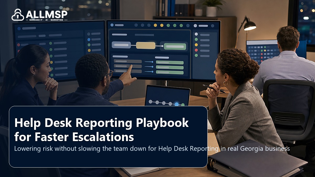 Help Desk Reporting security and support playbook for Georgia businesses: workflow design, vendor coordination, support patterns, data ownership, reporting, and change control