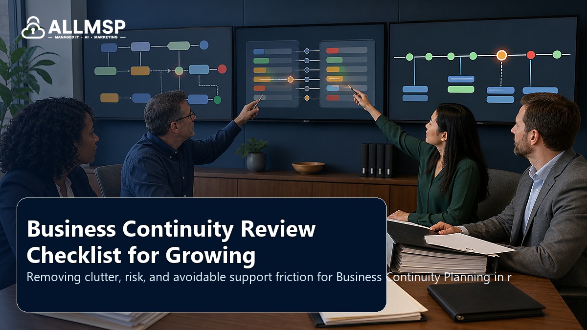 Business Continuity Planning cleanup checklist for Georgia businesses: workflow design, vendor coordination, support patterns, data ownership, reporting, and change control