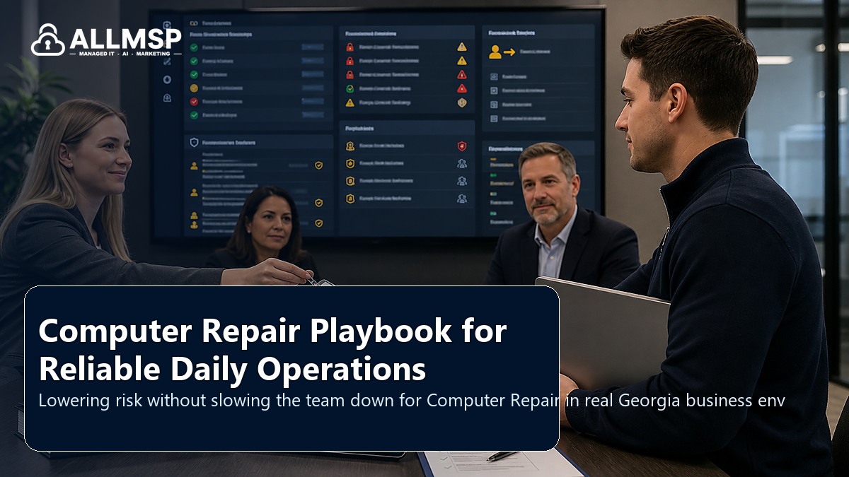 Computer Repair security and support playbook for Georgia businesses: workflow design, vendor coordination, support patterns, data ownership, reporting, and change control