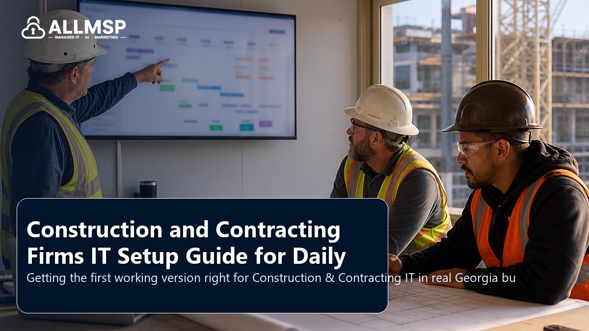 Construction & Contracting IT setup guide for Georgia businesses: workflow design, vendor coordination, support patterns, data ownership, reporting, and change control