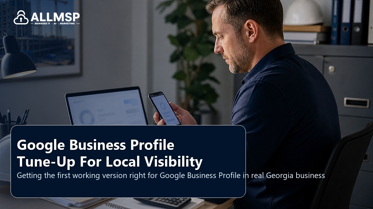 Google Business Profile setup guide for Georgia businesses: profile accuracy, local keywords, photos, review response timing, and tracking for calls or forms
