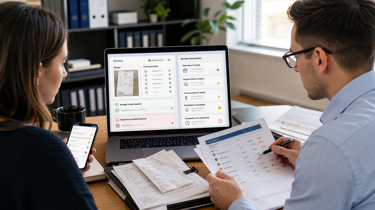 Expensify support workflow: Choose the Reconciliation Population and Cutoff Before Investigating