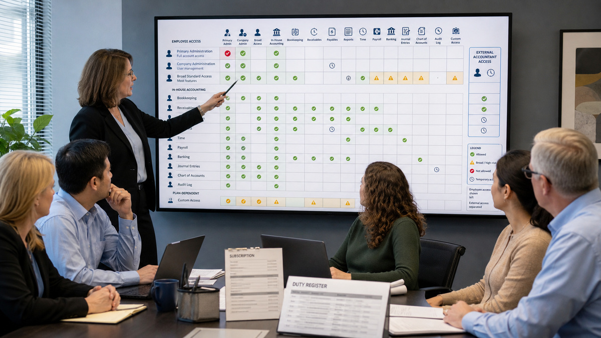 QuickBooks Online support workflow: Map Plan-Dependent Roles to Real Accounting Duties