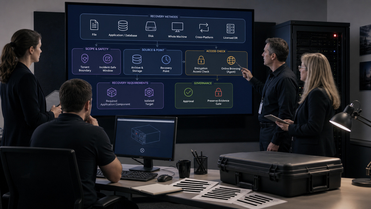 Acronis support workflow: Classify the Recovery Request and Qualify the Recovery Point