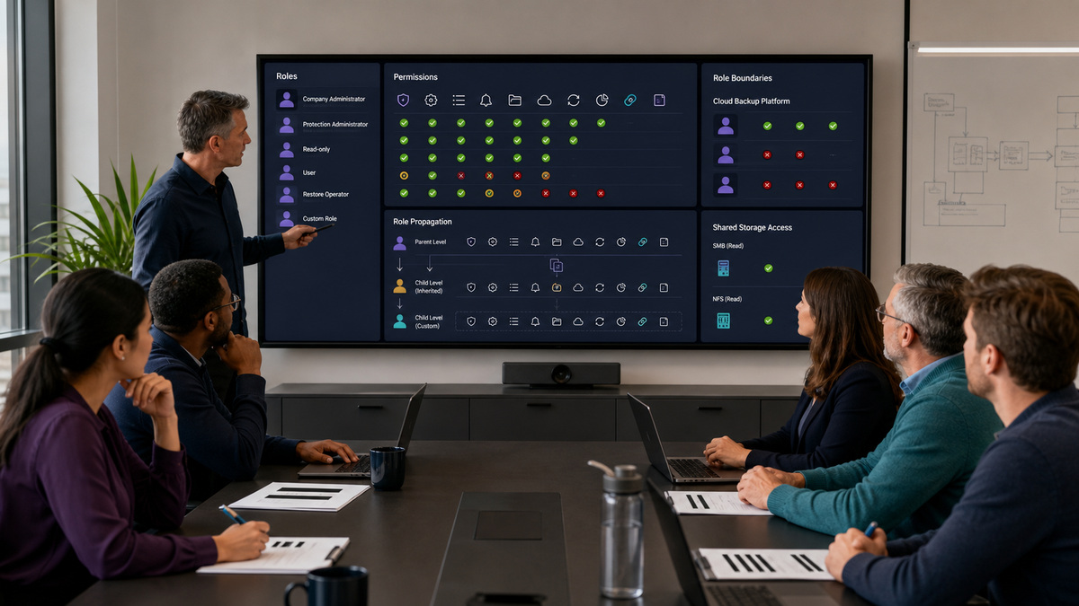 Acronis support workflow: Map Built-In and Custom Roles to Real Protection Duties