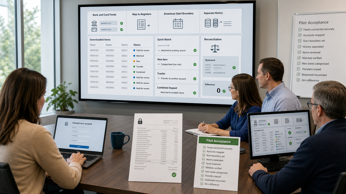 QuickBooks Online support workflow: Connect Banks Without Overlapping the Accounting History
