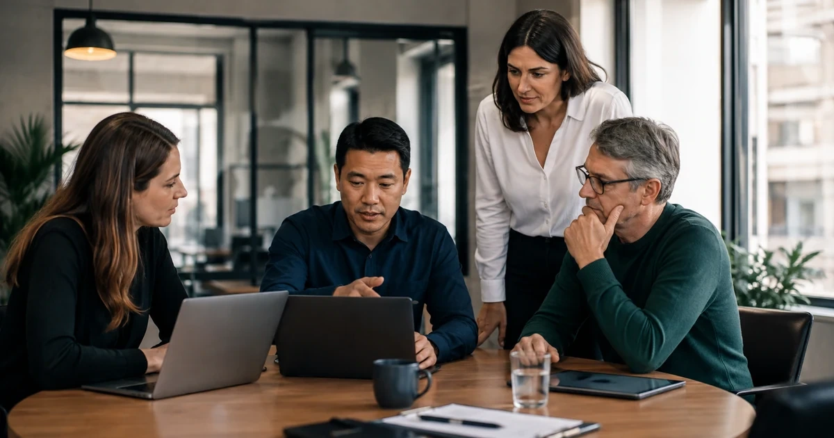 A Microsoft 365 administrator and team owner reviewing Teams, SharePoint, guest access, shared files, and external collaboration settings