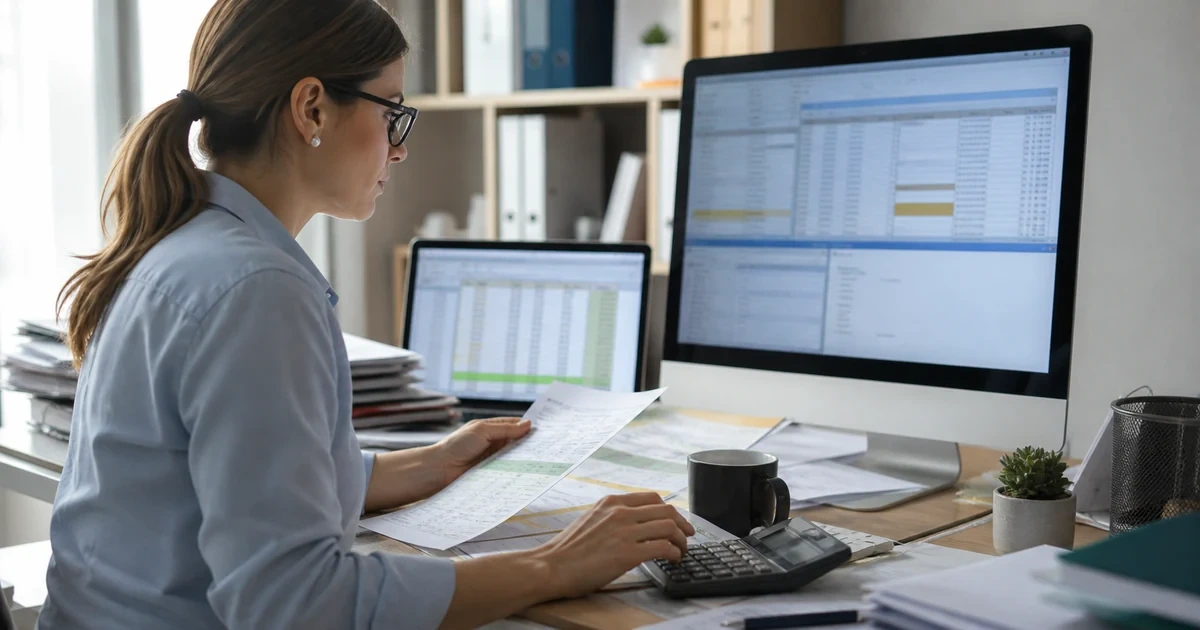 An accountant resolving month-end expense export failures, duplicate transactions, card reconciliation issues, and accounting sync exceptions