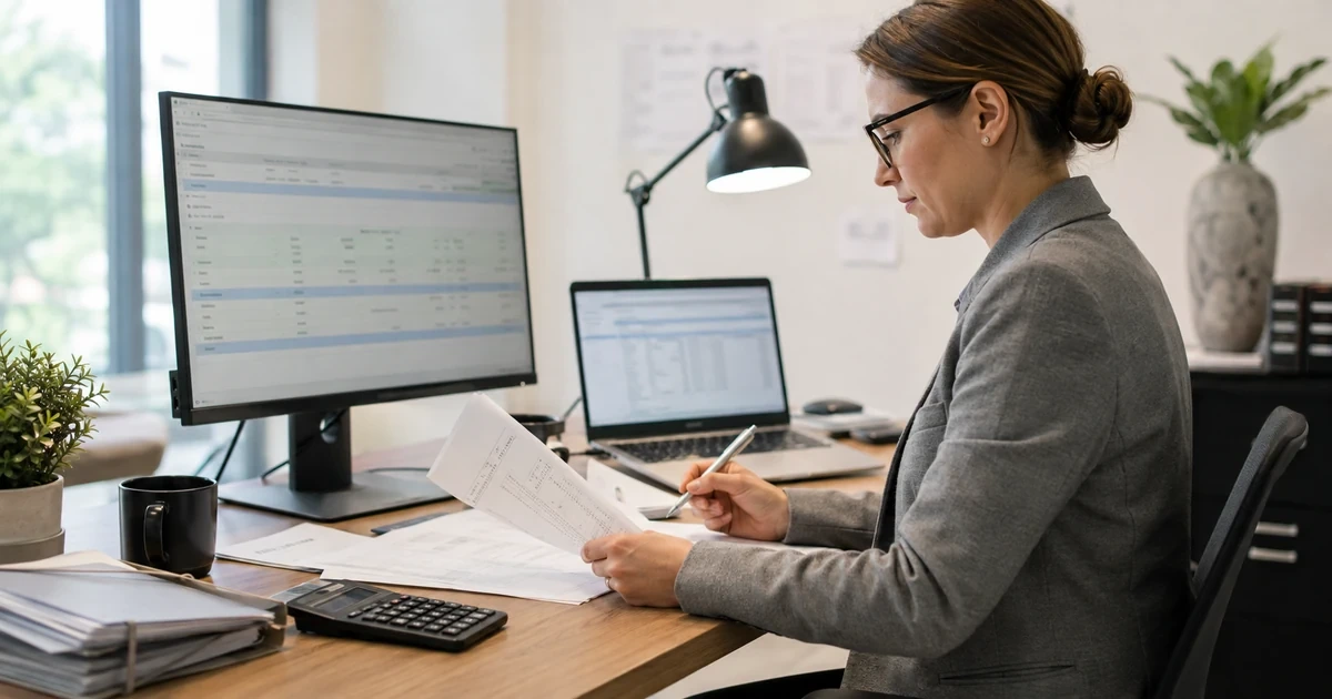 An accountant resolving missing, duplicate, and incorrectly matched bank-feed transactions during a careful QuickBooks-style reconciliation