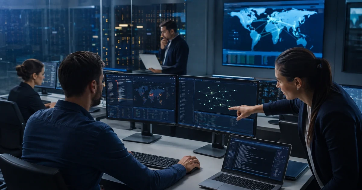 A security operations team triaging a high-priority endpoint alert, isolating an affected laptop, and validating recovery evidence