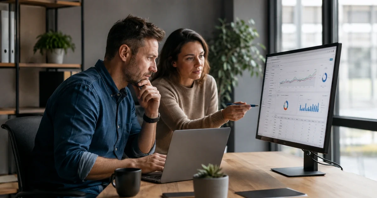 A business owner and marketing administrator auditing Google Ads users, manager accounts, billing ownership, and conversion access