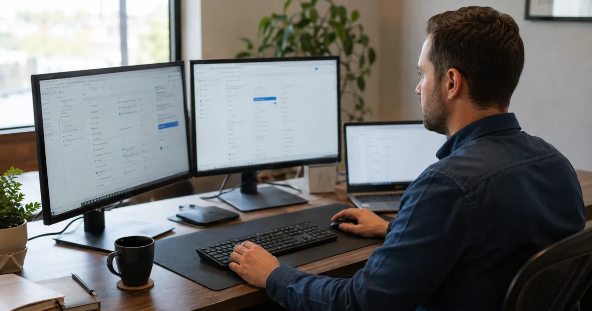 An IT administrator documenting company-controlled ownership, recovery contacts, and administrator access across Google business services