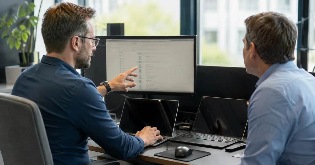 An IT specialist correcting Google account ownership, recovery methods, linked services, and data connections with the business owner present
