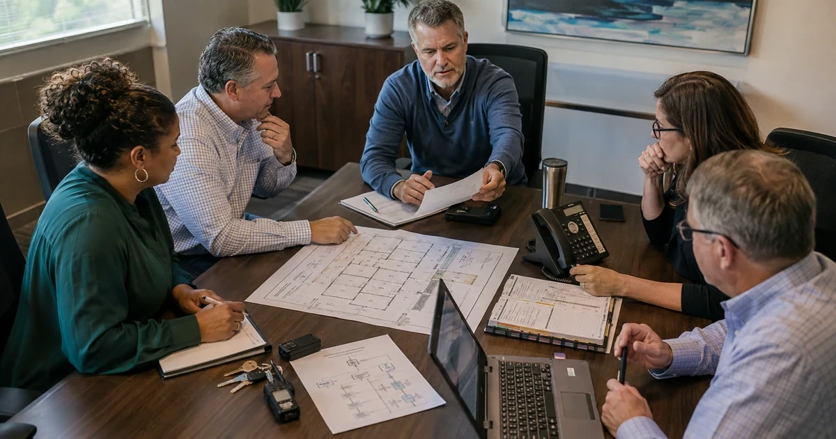 Operations facilities finance communications and IT leaders conducting a tabletop continuity review