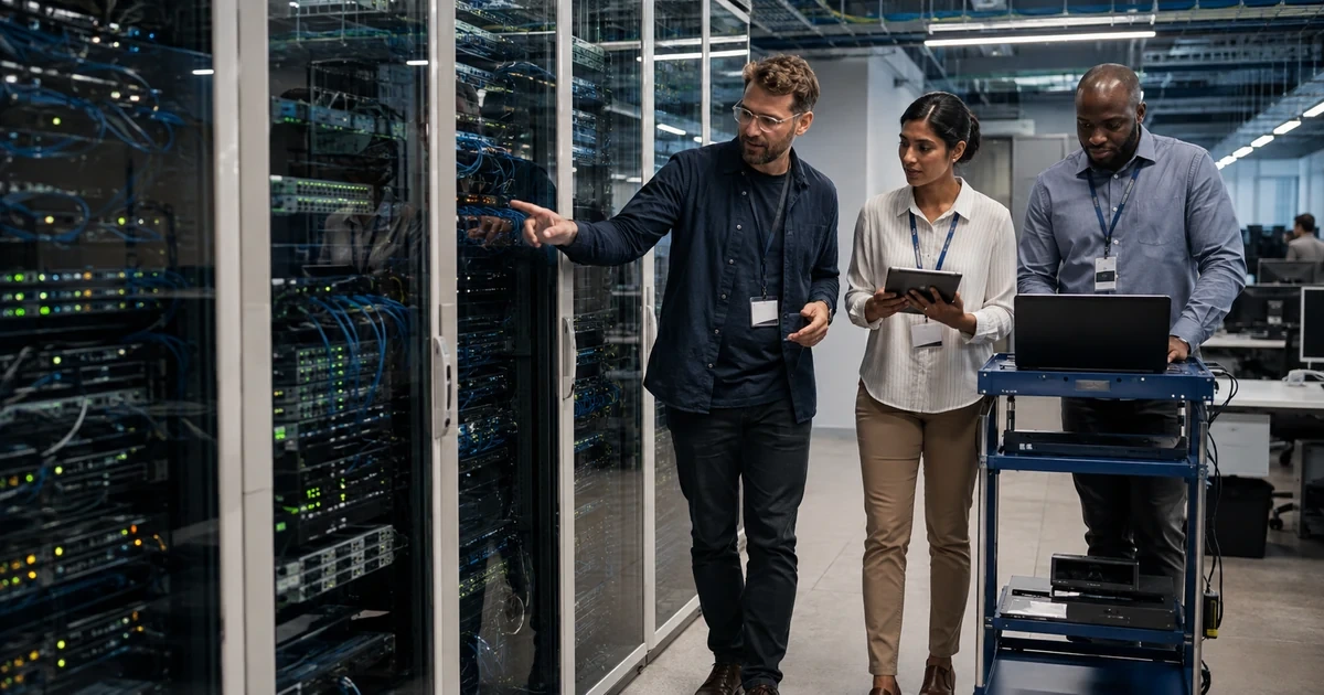 Cloud architect and application owners inspecting server network identity and application dependencies