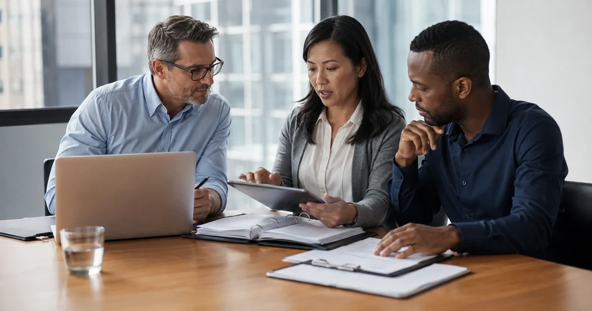 Compliance IT and department leaders reviewing policies access records and control evidence