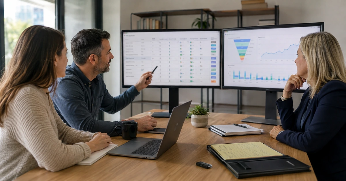 Financial firm team audits marketing account ownership and conversion tracking