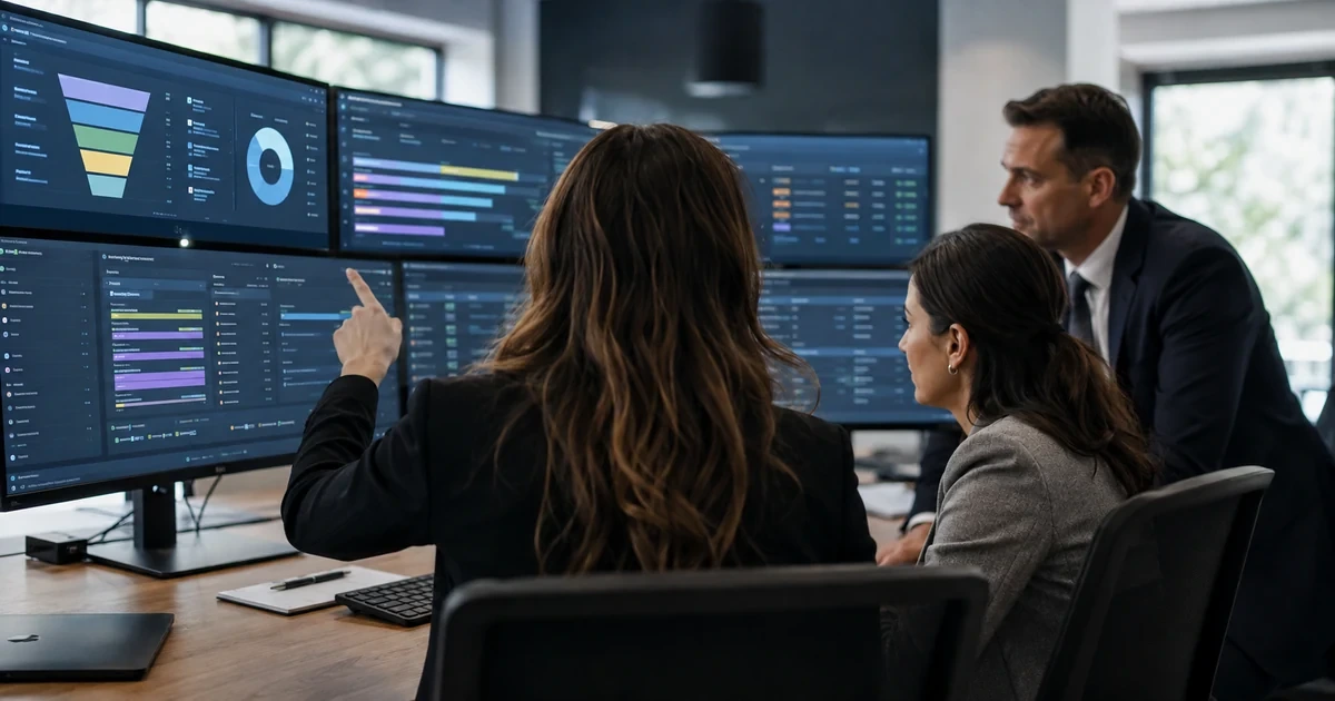 Legal marketing and intake team tracing inquiries through consultations and retained matters