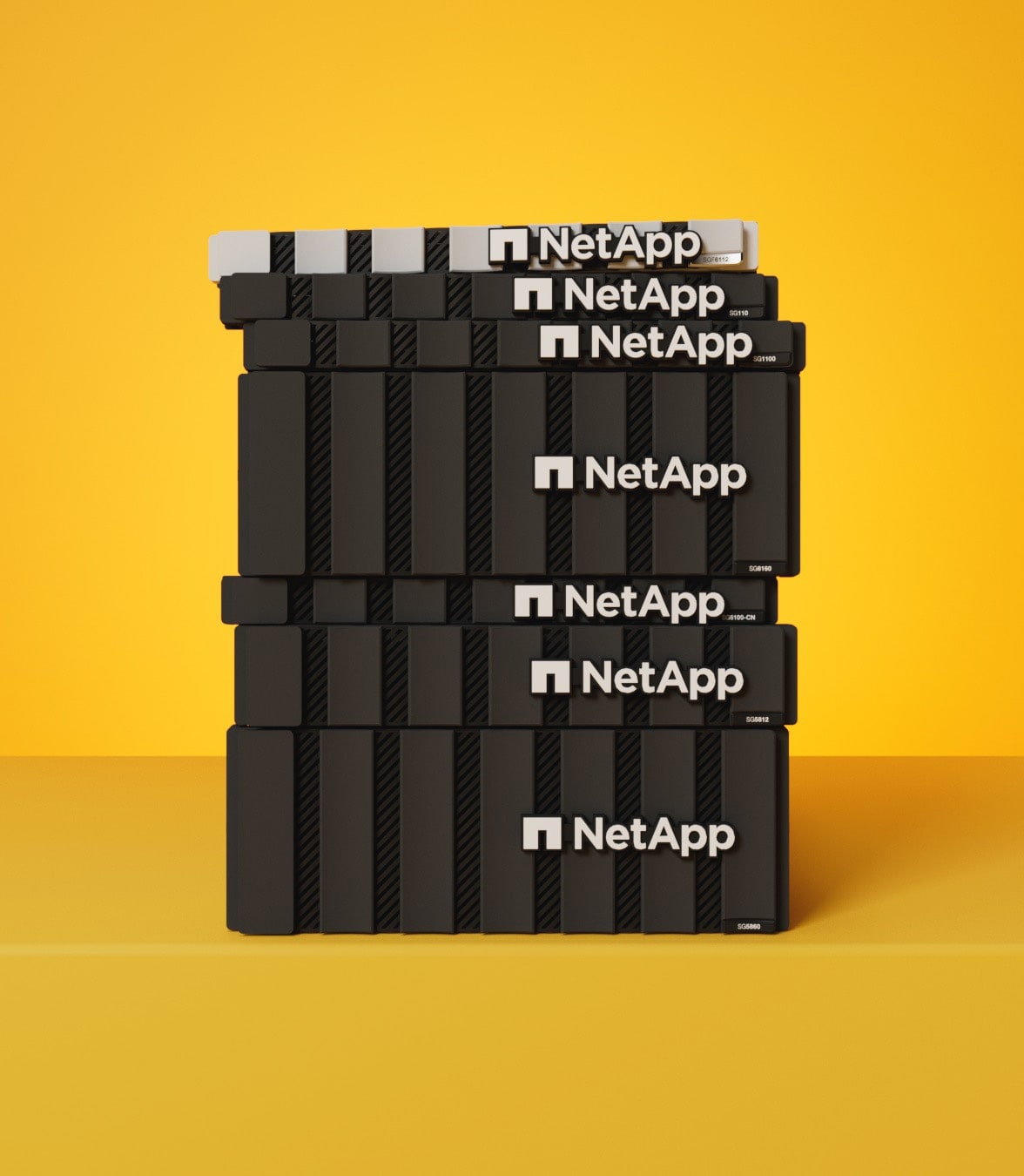 NetApp StorageGRID object storage appliances arranged as a product family