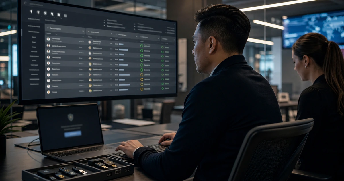 Identity security administrators reviewing privileged account roles MFA coverage and follow-up