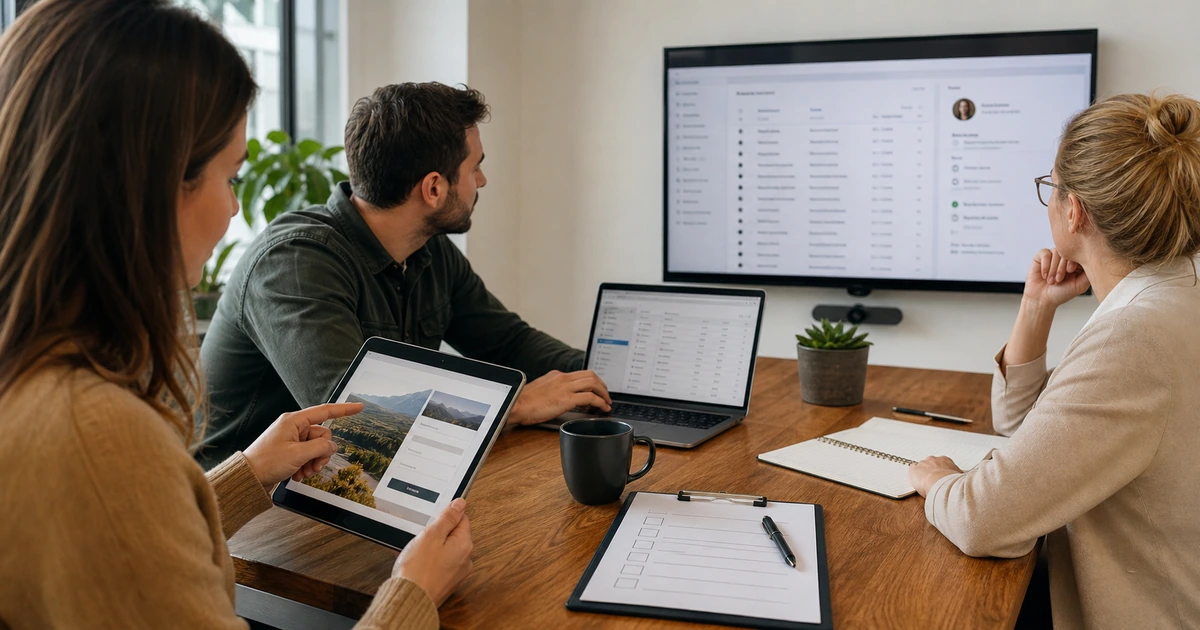 Marketing web and sales operations team testing a landing page form campaign data and CRM ownership