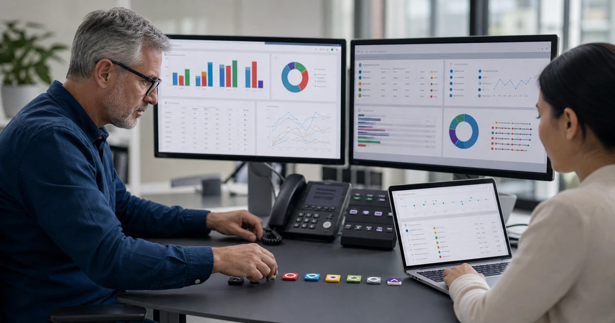 Marketing analysts reviewing channel attribution conversion activity call tracking and sales outcomes
