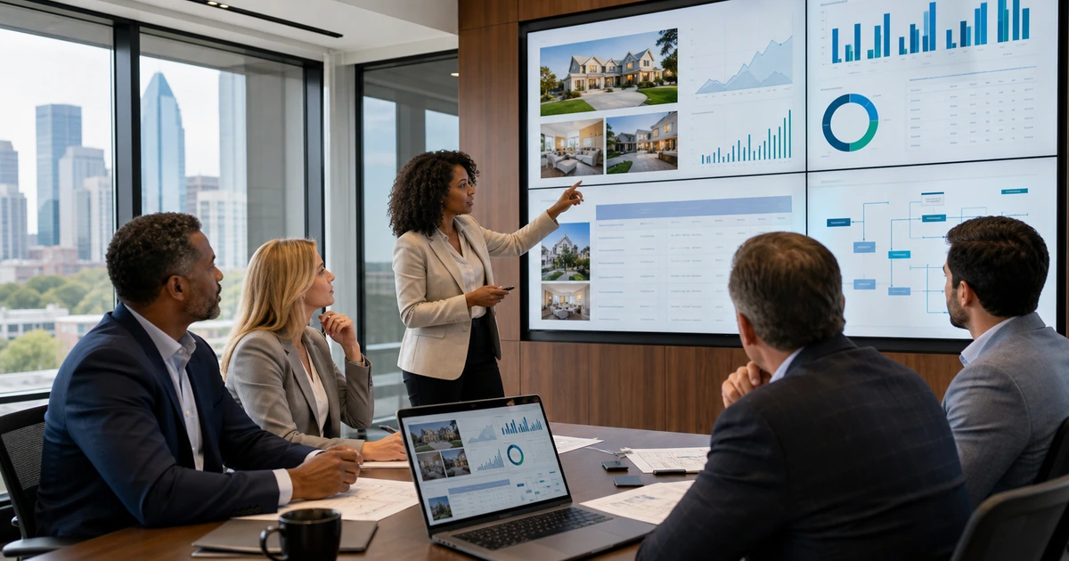 Real estate brokerage leaders reviewing AI opportunities property data and workflow readiness