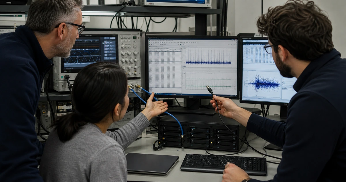 Research team troubleshooting an instrument data transfer between acquisition analysis and shared storage systems