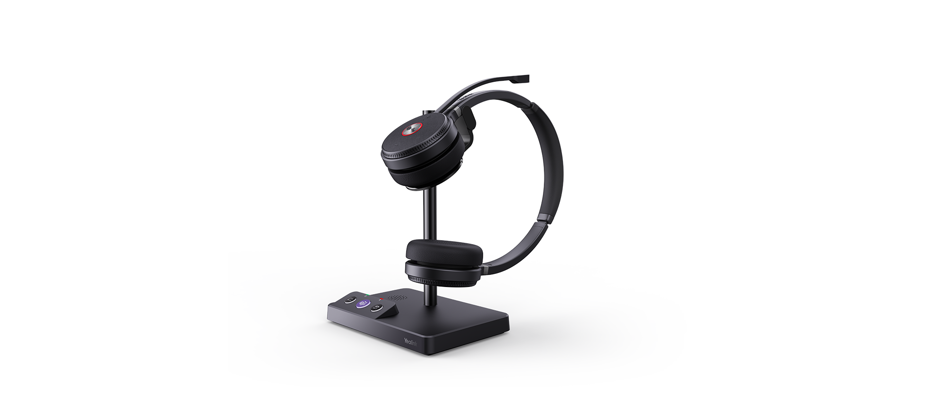 Yealink WH62 wireless business headset and charging base