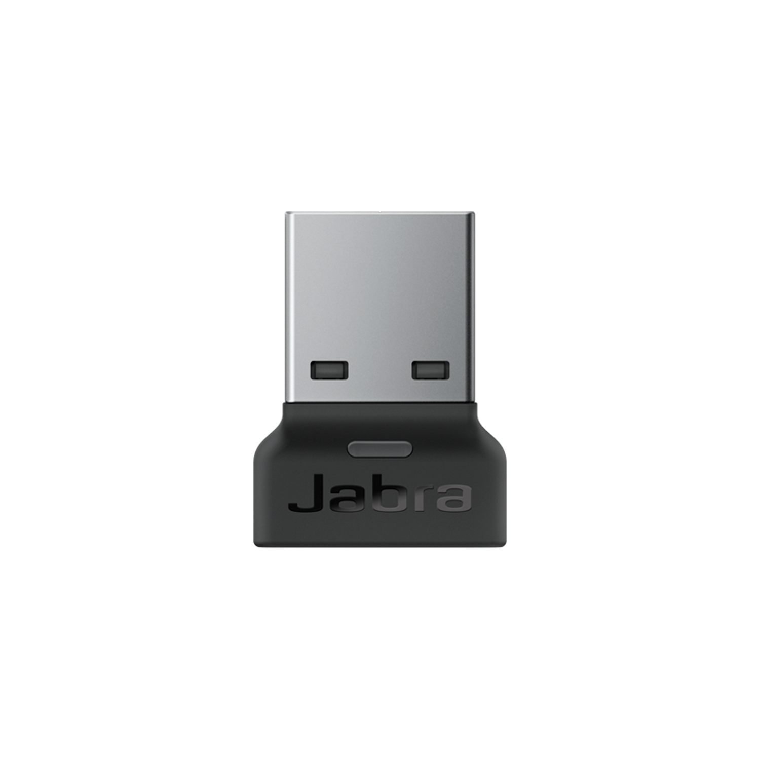 Manufacturer close-up of a Jabra Link 380 USB-A Bluetooth adapter and its connector.